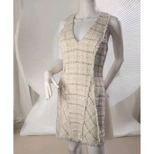 Ramy Brook Women's Ivory "Hazel" Sleeveless Tweed Sheath Dress Sz 2‎ Orig$545